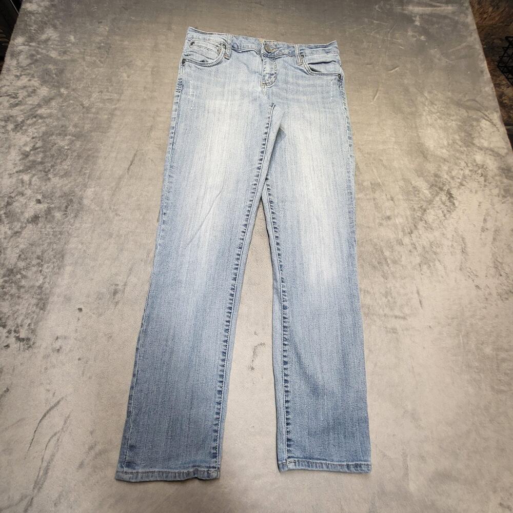 Kut From The Jeans Womens 6 Blue Straight Regular Fit Light Wash Denim Mid Rise